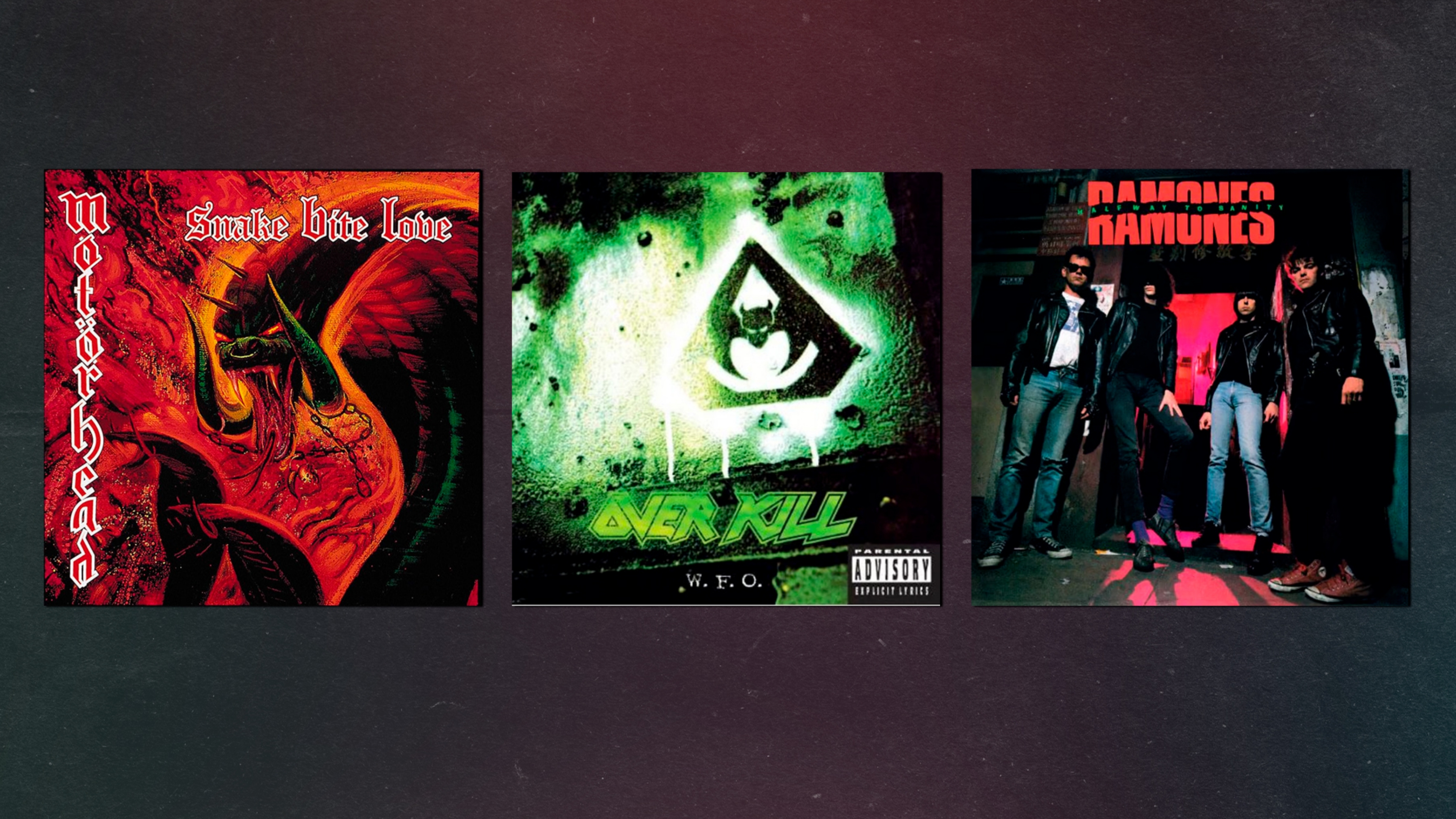 CDs De Motörhead, Overkill e Ramones