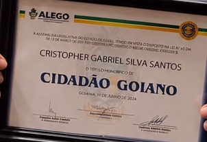 Gabriel Totti, Cidadão Goiano